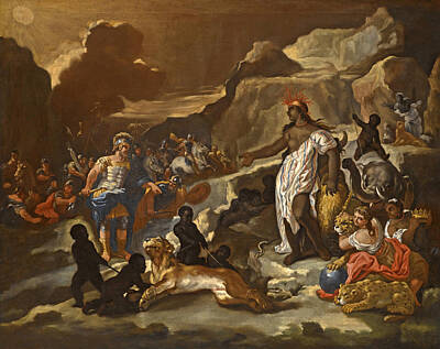 Africa Painting - An Allegory Of Africa by Circle of Luca Giordano