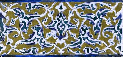 Gaugin Royalty Free Images - An Iznik polychrome pottery tile, Turkey circa 1580, by Adam Asar, No 18d Royalty-Free Image by Celestial Images