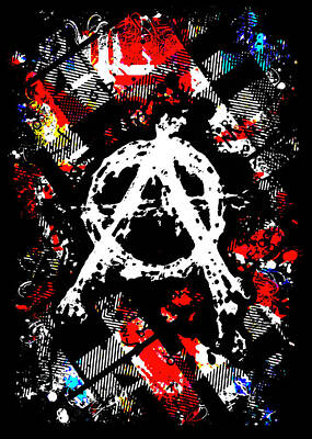 Us State Map Designs - Anarchy Punk by Roseanne Jones