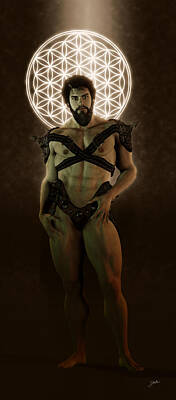 Nudes Digital Art -  Ancient Warrior by Joaquin Abella