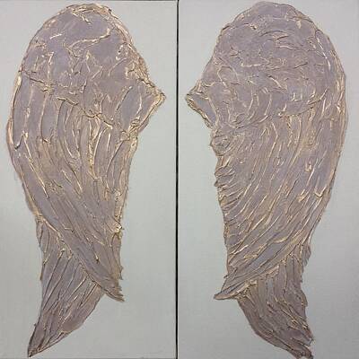 Paintings - Angel Wings 2 by Judy Jones