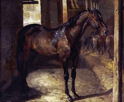 Autumn Landscape Photography Parker Cunningham - Anglo Arabian Stallion In The Imperial Stables at Versailles by Theodore Gericault by Theodore Gericault