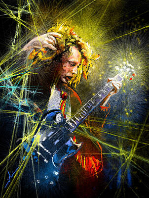 Musicians Royalty Free Images - Angus Young Royalty-Free Image by Miki De Goodaboom