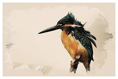 Animals Paintings - Animal Kingdom Series  Spring Bird by Celestial Images