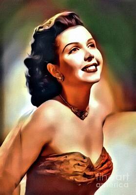 Musicians Digital Art Rights Managed Images - Ann Miller, Vintage Actress. Digital Art by Mb Royalty-Free Image by Esoterica Art Agency