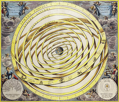 Aretha Franklin - Antique Maps - Old Cartographic maps - Geocentric Chart - Ptolemaic Model by Studio Grafiikka