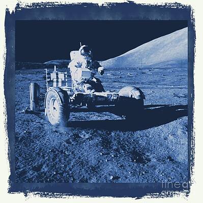 Science Fiction Digital Art - Apollo 17 Lunar Rover - NASA by Esoterica Art Agency