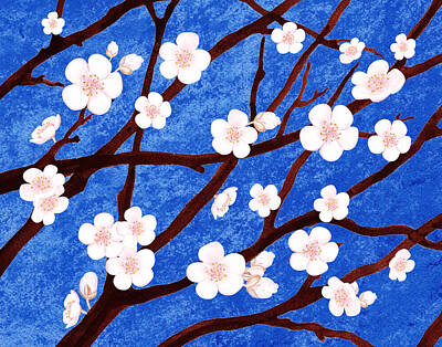 Food And Beverage Paintings - Apple Blossoms by Irina Sztukowski