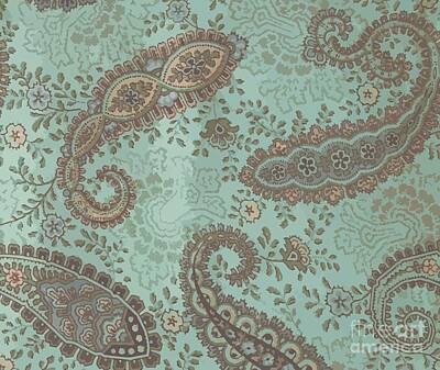 Royalty-Free and Rights-Managed Images - Aqua Paisley by Mindy Sommers