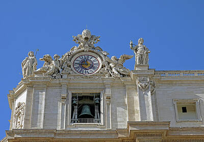 Female Outdoors - Architectural Artistry Of St. Peters Basilica In The Vatican City by Rick Rosenshein