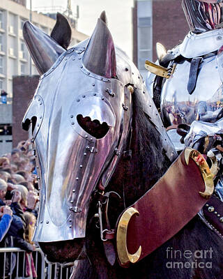Animals Photos - Armoured Horse And Knight by Linsey Williams