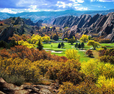 Mountain Royalty Free Images - A Slice of Heaven - The Arrowhead Golf Club in Roxborough Park Colorado Royalty-Free Image by OLena Art