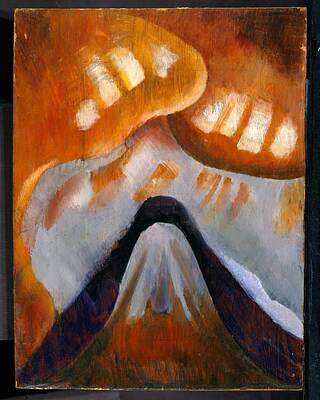 Birds Painting Rights Managed Images - Arthur Dove,  1880-1946, Mountain and Sky Royalty-Free Image by Arthur Dove