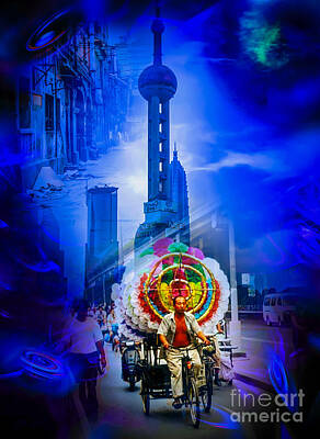 Walter Zettl Royalty-Free and Rights-Managed Images - Asia World - Shanghai, Past and Future by Walter Zettl