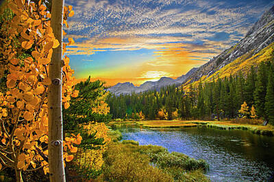 Maps Maps And More Maps Rights Managed Images - Aspen Sunset at Twin Lakes Royalty-Free Image by Lynn Bauer