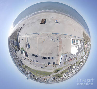Raynor Garey Royalty-Free and Rights-Managed Images - Atlantic Beach Tiny Planet by Raynor Garey
