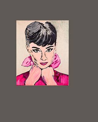 Enso Paintings - Audrey Hepburn by Valerie Ornstein