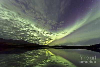 Nighttime Street Photography - Aurora Borealis Over Schwatka Lake by Jonathan Tucker