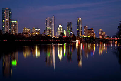Skylines Royalty-Free and Rights-Managed Images - Austin Skyline by Mark Weaver