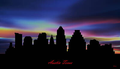 Remembering Karl Lagerfeld Royalty Free Images - Austin Texas Skyline Sunset Royalty-Free Image by Gregory Murray