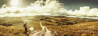 Portraits Royalty-Free and Rights-Managed Images - Australian rural panoramic landscape by Jorgo Photography