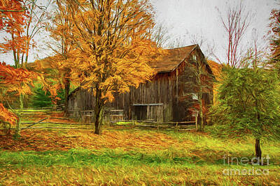 Frederic Remington - Autumn Catskill Barn by Deborah Benoit