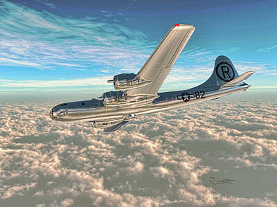 Up Up And Away - B-29 Superfortress Enola Gay by David Luebbert