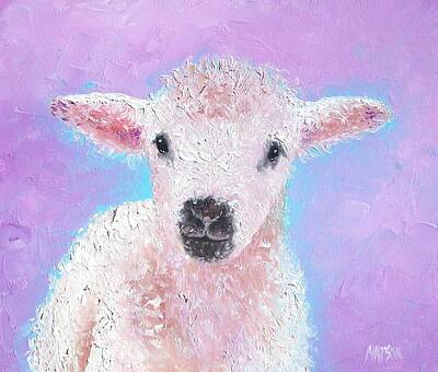 White Roses - Baby Lamb by Jan Matson
