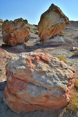 Light Abstractions - Balanced Boulders in Bentonite Site by Ray Mathis