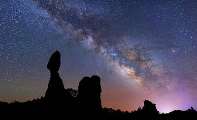 Royalty-Free and Rights-Managed Images - Balanced Rock Milky Way by Darren White