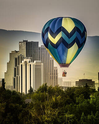 Fantasy Royalty-Free and Rights-Managed Images - Balloon Over Reno by Janis Knight