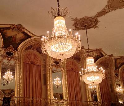 On Trend Breakfast Rights Managed Images - Ballroom Chandeliers in Full Splendor  Royalty-Free Image by Jacqueline Manos