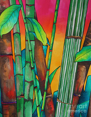 Pixel Art Mike Taylor - Bamboo Sunset Serenade by Helen Weston