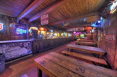 Beer Royalty-Free and Rights-Managed Images - Bar at the Dixie Chicken by David Morefield