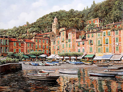 Royalty-Free and Rights-Managed Images - tante barche a Portofino by Guido Borelli
