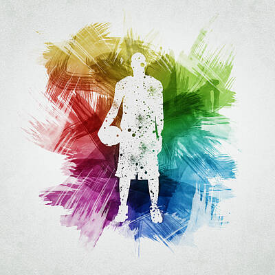 Athletes Digital Art - Basketball Player Art 10 by Aged Pixel