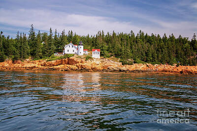 Cultural Textures - Bass Harbor Lighthouse Oceanside by Elizabeth Dow