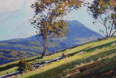 Mountain Paintings - Bathurst Hillside by Graham Gercken