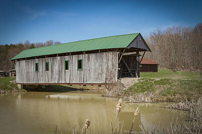 Music Royalty-Free and Rights-Managed Images - Bay/Tinker Covered Bridge  by Jack R Perry