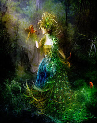 Fantasy Digital Art Rights Managed Images - Be Free Little One Be Free Royalty-Free Image by Karen Howarth