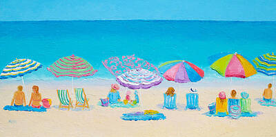 Impressionism Painting Royalty Free Images - Beach Art - Live by the Sun Royalty-Free Image by Jan Matson