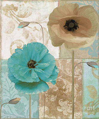 Beach Paintings - Beach Poppies by Mindy Sommers