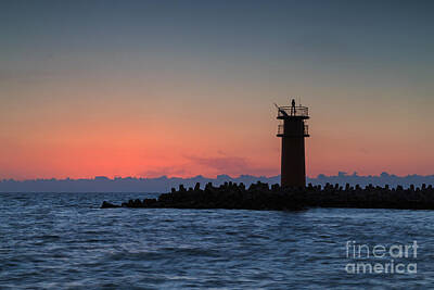 From The Kitchen - lighthouse at sunrise,Beautiful seascape. by Mohamed Elkhamisy