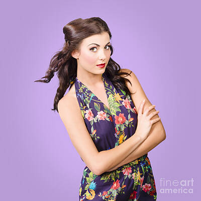 Southwestern Style - Beautiful young brunette girl in purple dress by Jorgo Photography