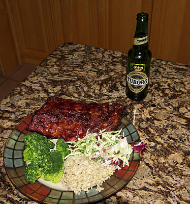 Beer Photos - Beer and Ribs by Rob Mclean