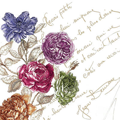 Roses Paintings - Belle Vie II by Mindy Sommers