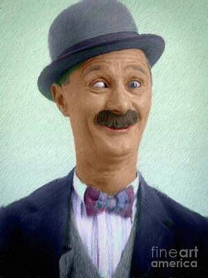 Celebrities Royalty-Free and Rights-Managed Images - Ben Turpin, Vintage Comedy Actor by Esoterica Art Agency