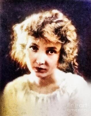 Musicians Painting Royalty Free Images - Bessie Love, Vintage Hollywood Actress Royalty-Free Image by Esoterica Art Agency