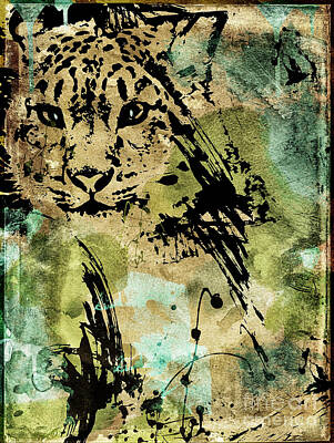Mammals Painting Rights Managed Images - Big Cat Royalty-Free Image by Mindy Sommers