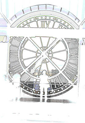 Rights Managed Images - Big Clock in Paris Royalty-Free Image by Clifflyn Bromling